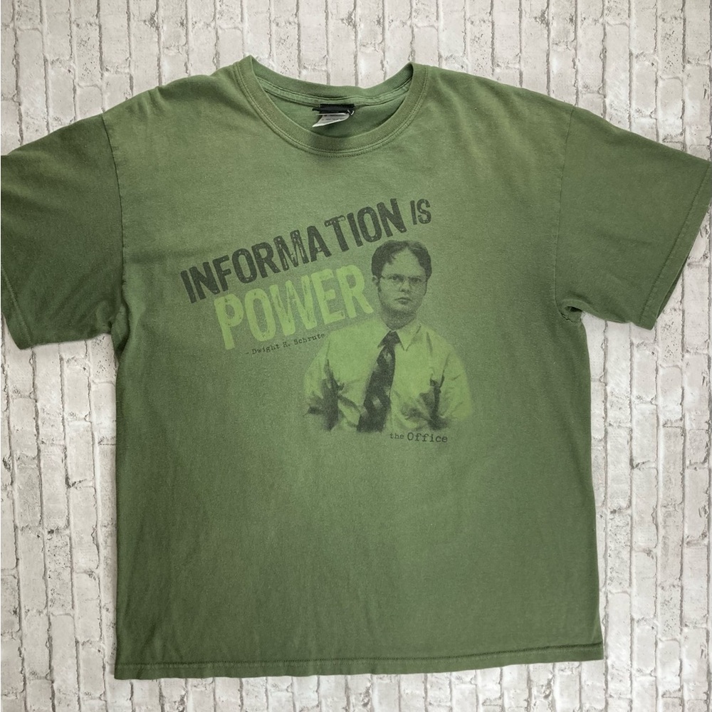 2/$15!!! Men's Khaki and Green The Office Shirt